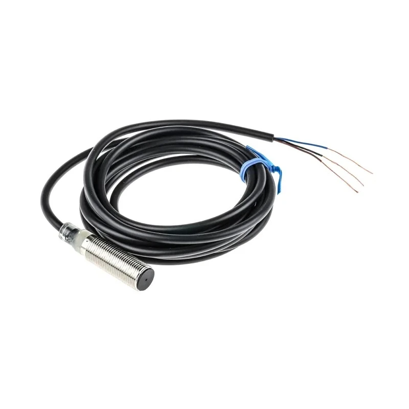Omron Threaded Barrel Inductive Proximity Sensor M12 4 mm Detection 30 V dc PNP Output E2B-M12KS04-WP-B1 2M