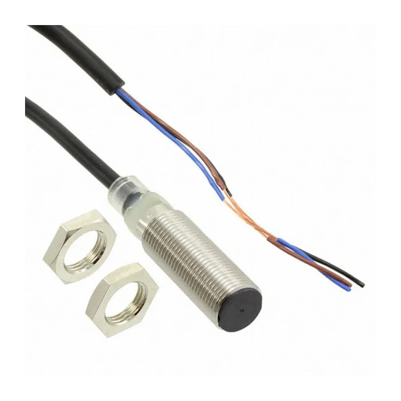 Omron Threaded Barrel Inductive Proximity Sensor M12 4 mm Detection 30 V dc PNP Output E2B-M12KS04-WP-B1 2M
