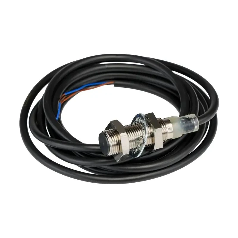 Omron Threaded Barrel Inductive Proximity Sensor, M12 Thread Size, 24V DC, 4mm Detection Range, NPN E2B-M12KS04-WP-C2 2M