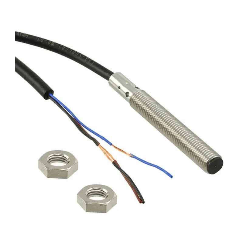 Omron Threaded Barrel Inductive Proximity Sensor M8 x 1 Stainless Steel Housing PNP Output 24V DC 200 mA E2B-S08LS02-WP-B1 2M