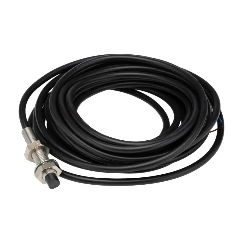 Omron Threaded Barrel Inductive Proximity Sensor M8, 4mm Detection Range, PNP Output, Stainless Steel E2B-S08KN04-WP-B2 5M
