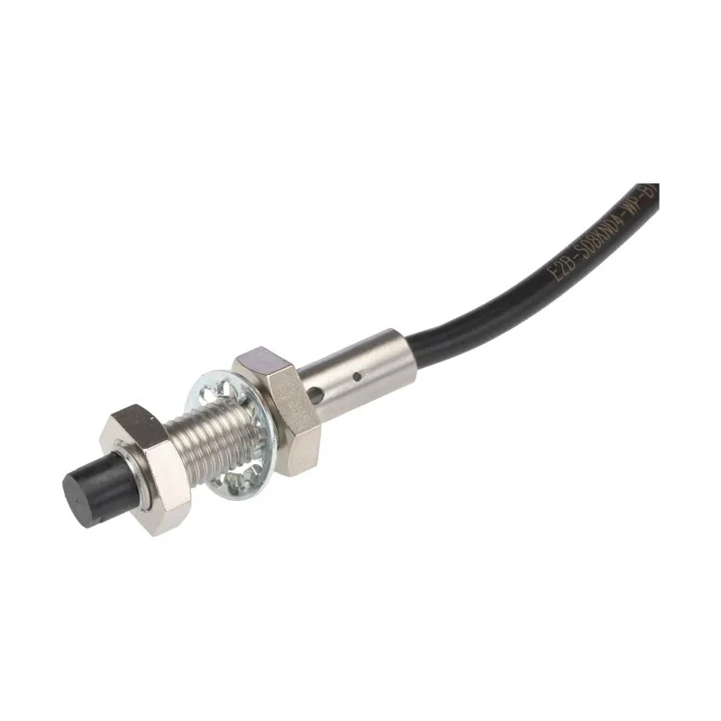 Omron Threaded Barrel Inductive Proximity Sensor M8, 4mm Detection Range, PNP Output, Stainless Steel E2B-S08KN04-WP-B2 5M