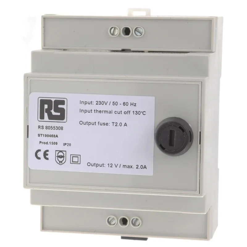 RS PRO 75 VA DIN Rail Transformer 230 V ac Primary, 12 V ac Secondary, IP20, Screw Terminals, 1 Output 805-5308