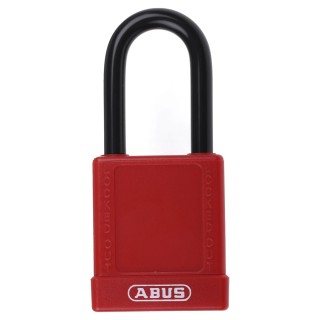 ABUS Steel and Aluminium Weatherproof Keyed Safety Padlock 6.5 mm Shackle Diameter, 38 mm Body 74/40 RED KD