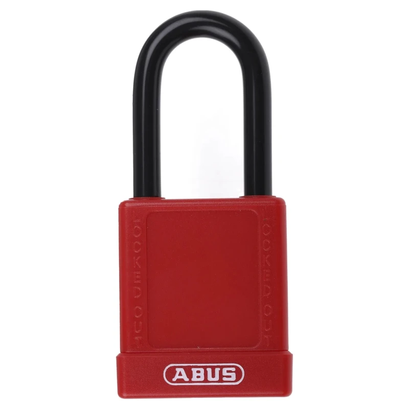 ABUS Steel and Aluminium Weatherproof Keyed Safety Padlock 6.5 mm Shackle Diameter, 38 mm Body 74/40 RED KD