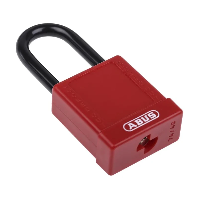 ABUS Steel and Aluminium Weatherproof Keyed Safety Padlock 6.5 mm Shackle Diameter, 38 mm Body 74/40 RED KD