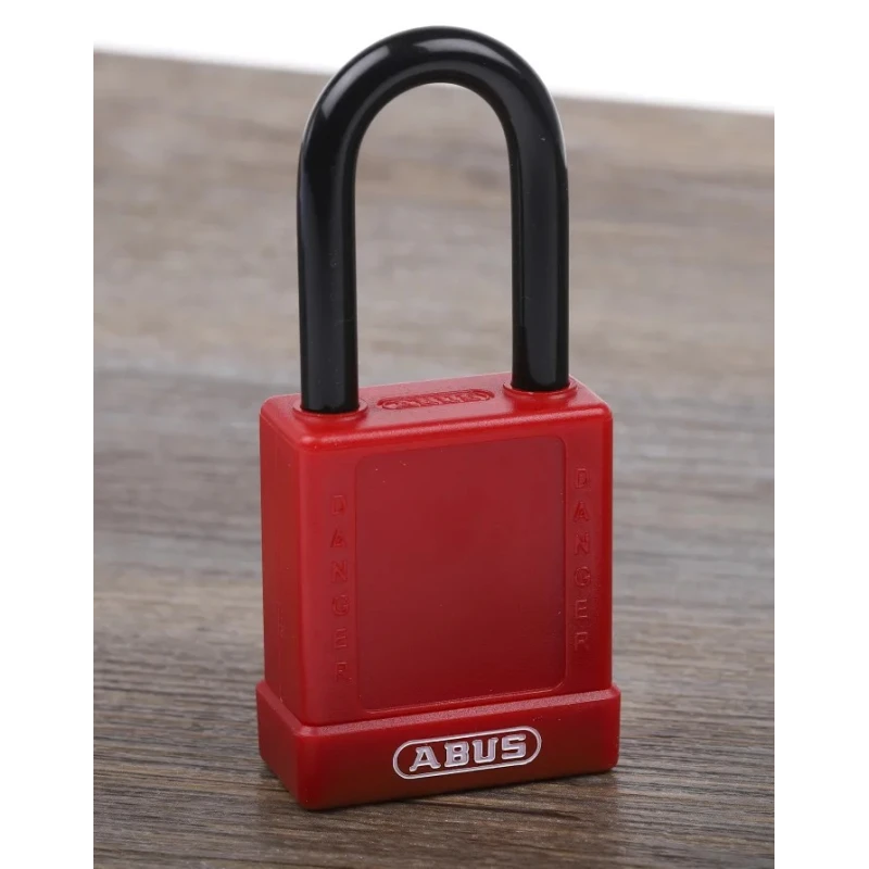ABUS Steel and Aluminium Weatherproof Keyed Safety Padlock 6.5 mm Shackle Diameter, 38 mm Body 74/40 RED KD