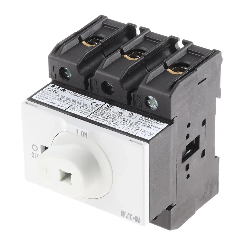 Eaton 3-Pole Rear Mount Isolator Switch IP65 Rated 63A 690V 30 kW P3-63 IP65