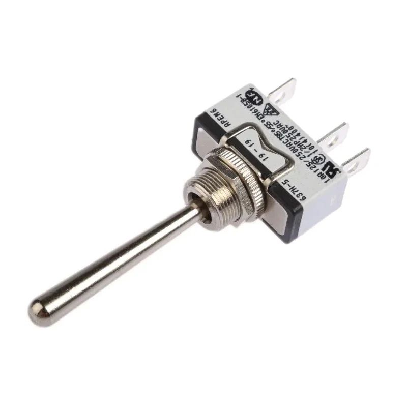 APEM Toggle Switch Panel Mount On-Off-On SPDT Solder Terminal 25 V DC 637h/2-5