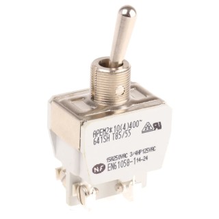 APEM Toggle Switch Panel Mount On-Off SPST Screw Terminal 24 V DC 641SH