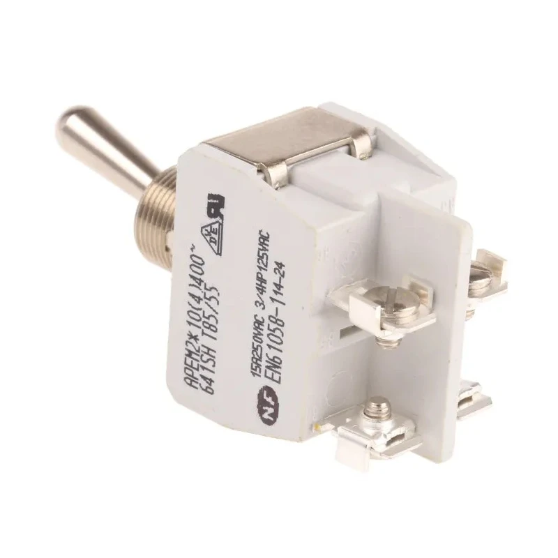 APEM Toggle Switch Panel Mount On-Off SPST Screw Terminal 24 V DC 641SH