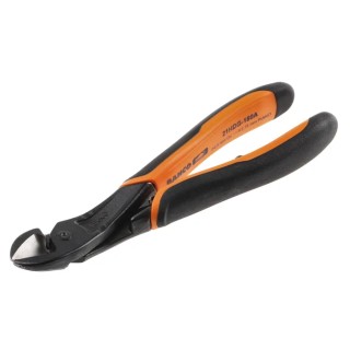 Bahco Heavy Duty Ergonomic Angled Side Cutter with High Alloy Steel Jaw 25mm Width 2.7mm Capacity 180mm Length 21HDG-180A