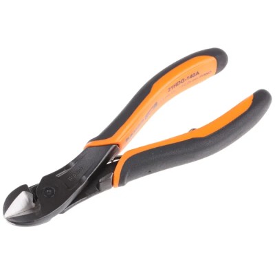 Bahco Heavy Duty Ergonomic Angled Side Cutter with 21mm Jaw Width and 140mm Overall Length 21HDG-140A
