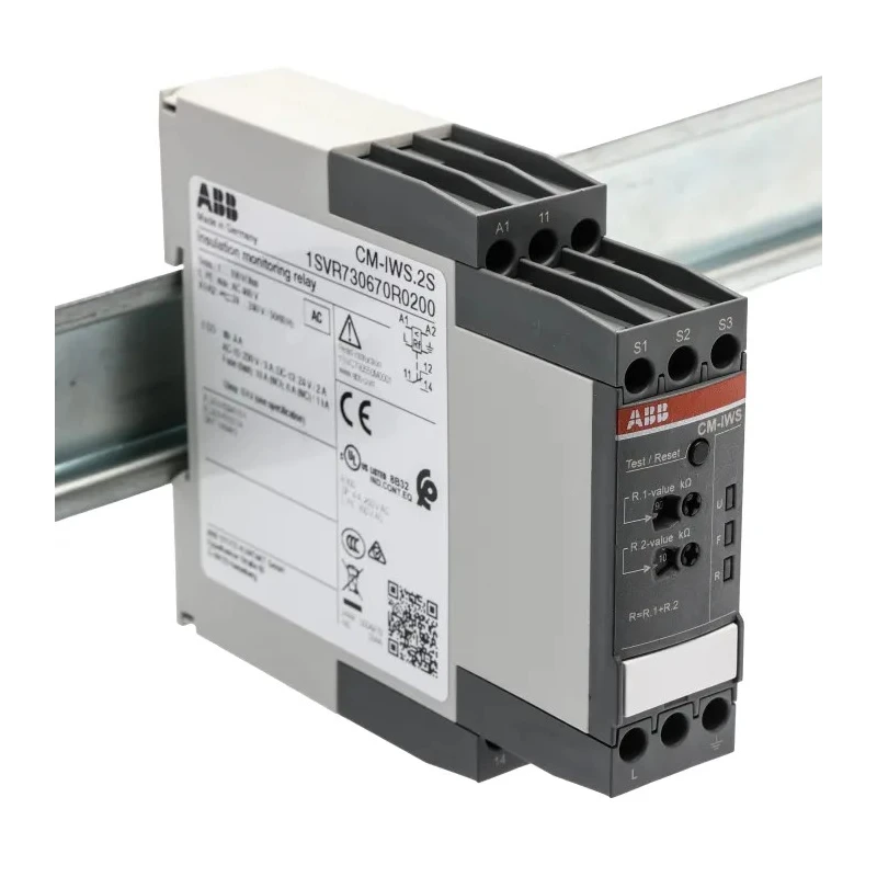 ABB Monitoring Relay 3 Phase 1 Phase SPDT DIN Rail Mount 240V AC 240V DC 1SVR730670R0200 CM-IWS.2S