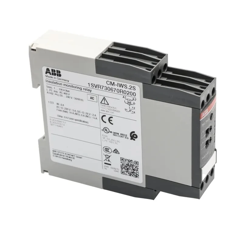 ABB Monitoring Relay 3 Phase 1 Phase SPDT DIN Rail Mount 240V AC 240V DC 1SVR730670R0200 CM-IWS.2S