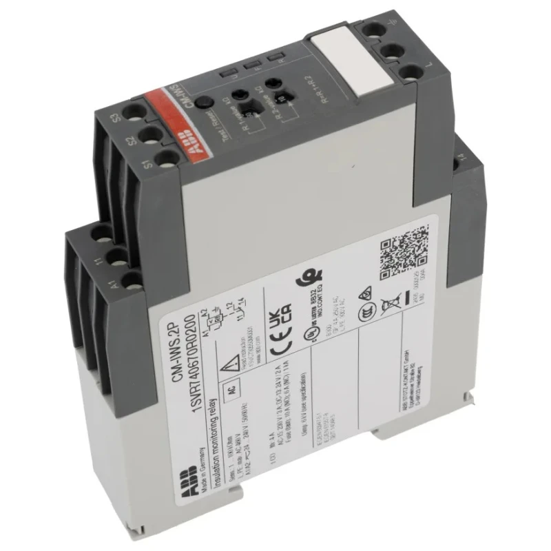 ABB Monitoring Relay 1, 3 Phase, SPDT, DIN Rail Mount, 240V AC/DC 1SVR740670R0200 CM-IWS.2P