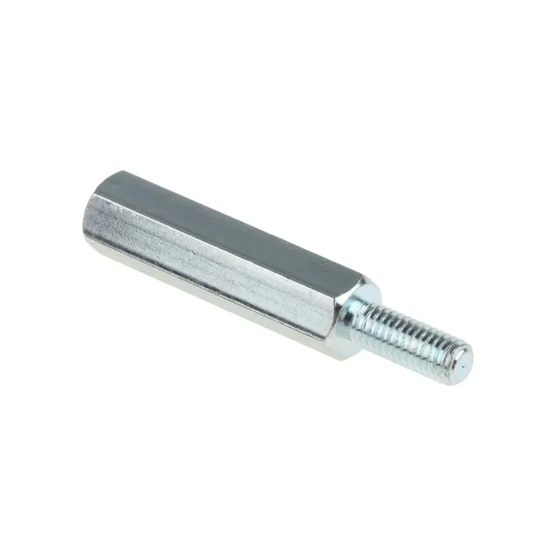 RS PRO M3 Steel Hexagonal Threaded Standoff 20 mm Body 8 mm Stud Zinc Plated 806-6613