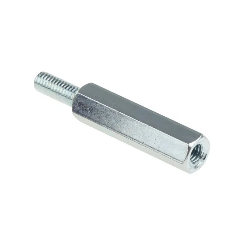 RS PRO M3 Steel Hexagonal Threaded Standoff 20 mm Body 8 mm Stud Zinc Plated 806-6613