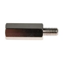 RS PRO Nickel Plated Brass Hexagonal M5 Standoff, 20 mm Body, 8 mm Stud, Male/Female Thread 806-6639