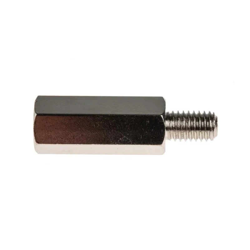 RS PRO Nickel Plated Brass Hexagonal M5 Standoff, 20 mm Body, 8 mm Stud, Male/Female Thread 806-6639