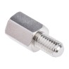 RS PRO M5 Hexagonal Nickel Plated Brass Standoff, 10 mm Body, 8 mm Stud, Male/Female 806-6632