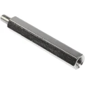 RS PRO M6 Steel Hexagonal Threaded Standoff, 60 mm Body Length, 10 mm Stud Length, Nickel Plated 806-6691