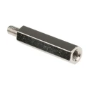RS PRO Nickel Plated Brass Hexagonal M4 Standoff, 30 mm Body, 8 mm Stud, Male/Female 806-6733