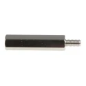 RS PRO Nickel Plated Brass Hexagonal M4 Standoff, 30 mm Body, 8 mm Stud, Male/Female 806-6733
