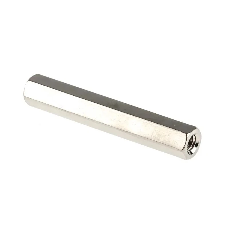 RS PRO Brass Hexagonal Nickel-Plated Standoff M4, 45mm Length, Female/Female Thread 806-6702