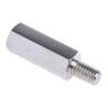 RS PRO M6 Hexagonal Nickel Plated Steel Standoff, 25 mm Body Length, 10 mm Stud Length, Male/Female Thread 806-6676