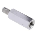 RS PRO M6 Hexagonal Nickel Plated Steel Standoff, 25 mm Body Length, 10 mm Stud Length, Male/Female Thread 806-6676