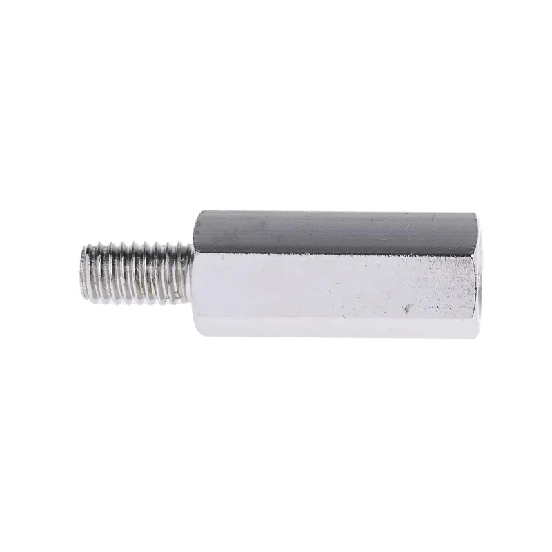 RS PRO M6 Hexagonal Nickel Plated Steel Standoff, 25 mm Body Length, 10 mm Stud Length, Male/Female Thread 806-6676