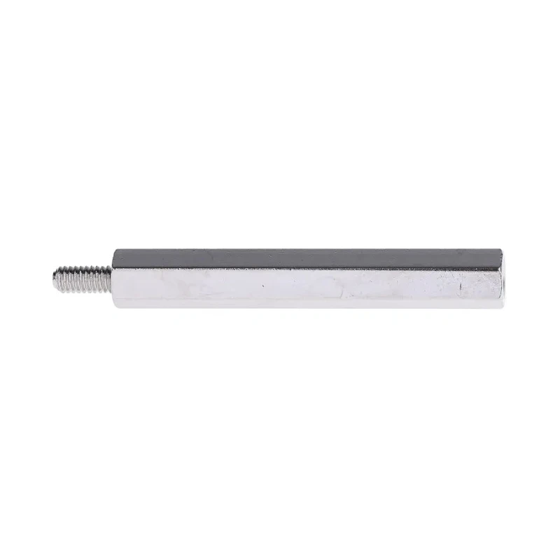 RS PRO Brass Nickel Plated Hexagonal M4 Threaded Standoff, 50 mm Body Length, 8 mm Stud Length 806-6742