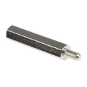 RS PRO Brass Hexagonal Threaded Standoff, M4 Thread Size, 35 mm Body Length, 8 mm Stud, Nickel Finish 806-6736