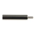 RS PRO Brass Hexagonal Threaded Standoff, M4 Thread Size, 35 mm Body Length, 8 mm Stud, Nickel Finish 806-6736