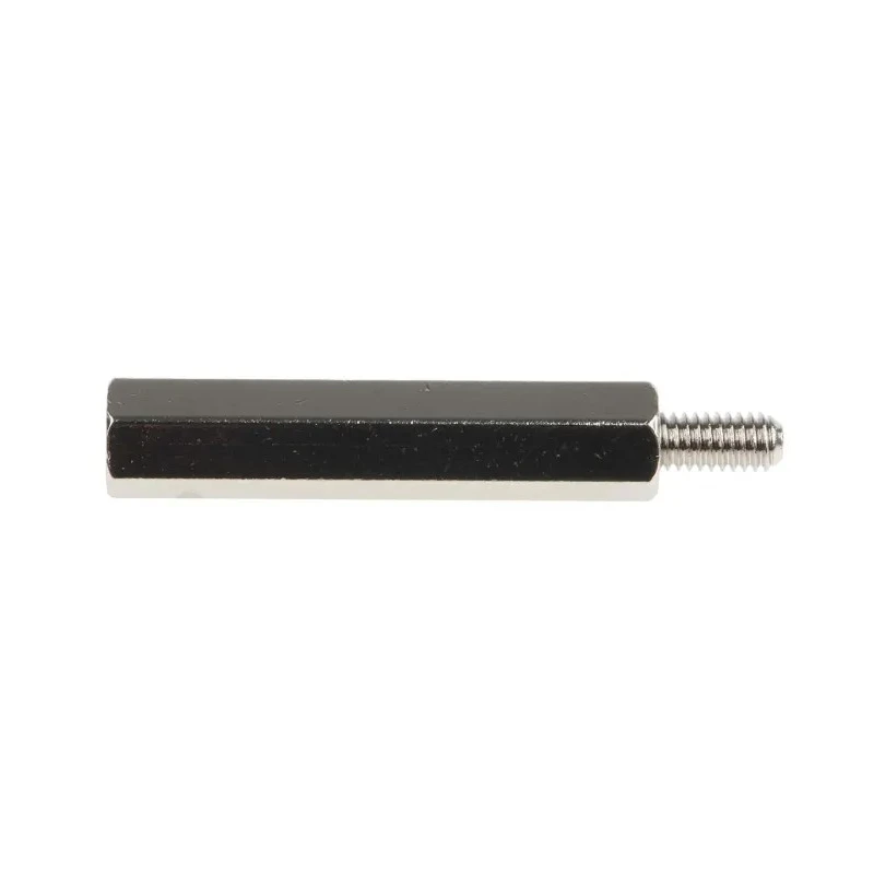 RS PRO Brass Hexagonal Threaded Standoff, M4 Thread Size, 35 mm Body Length, 8 mm Stud, Nickel Finish 806-6736
