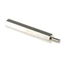 RS PRO M4 Hexagonal Nickel Plated Brass Standoff, 45 mm Body Length, 8 mm Stud, Male/Female Thread 806-6749