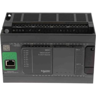 Schneider Electric Modicon TM Series PLC CPU, 14-Input, Discrete Input, 10 Outputs, Transistor Output TM241CE24T