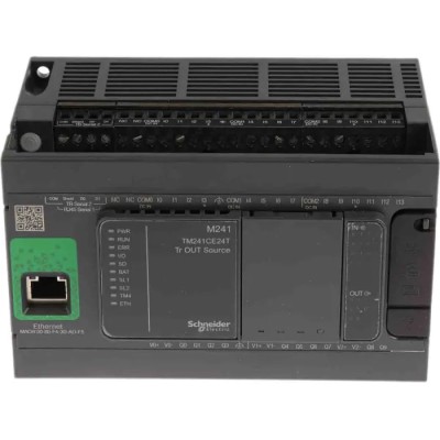 Schneider Electric Modicon TM Series PLC CPU, 14-Input, Discrete Input, 10 Outputs, Transistor Output TM241CE24T