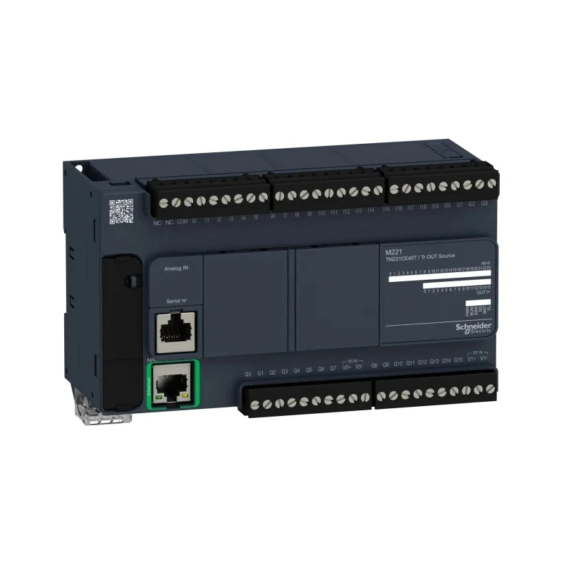 Schneider Electric Modicon TM Series PLC CPU, 24-Input Digital and Analogue Input, 16 Digital Outputs, Panel Mount TM221CE40T