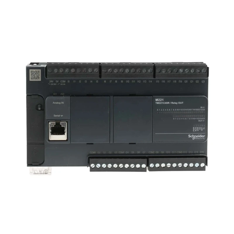 Schneider Electric Modicon M221 Series PLC CPU, 24-Input, Analogue Input, 16 Outputs, Digital Output TM221C40R