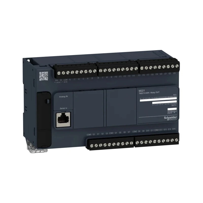 Schneider Electric Modicon M221 Series PLC CPU, 24-Input, Analogue Input, 16 Outputs, Digital Output TM221C40R