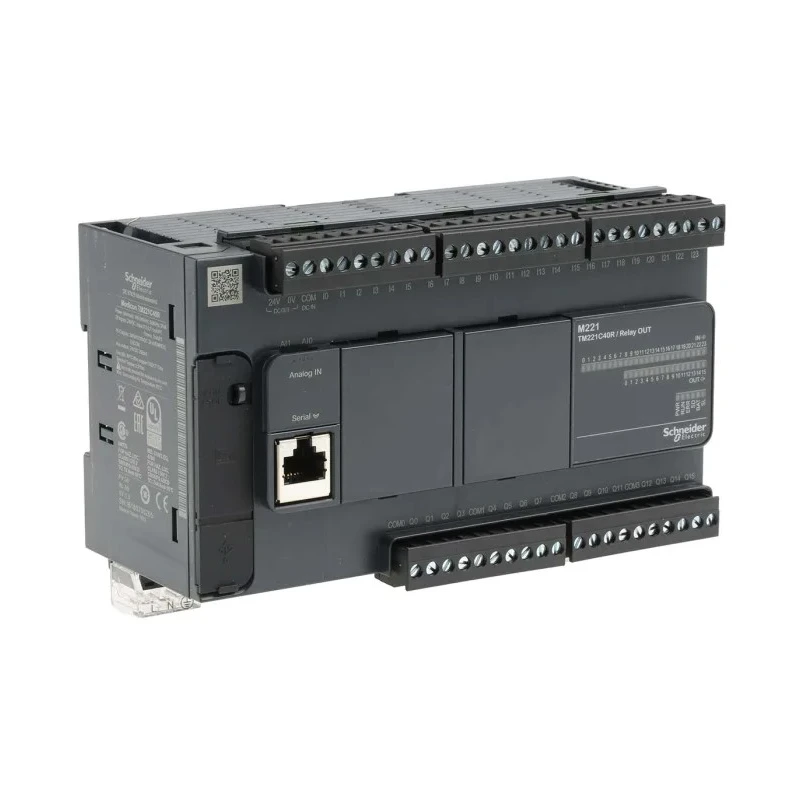 Schneider Electric Modicon M221 Series PLC CPU, 24-Input, Analogue Input, 16 Outputs, Digital Output TM221C40R