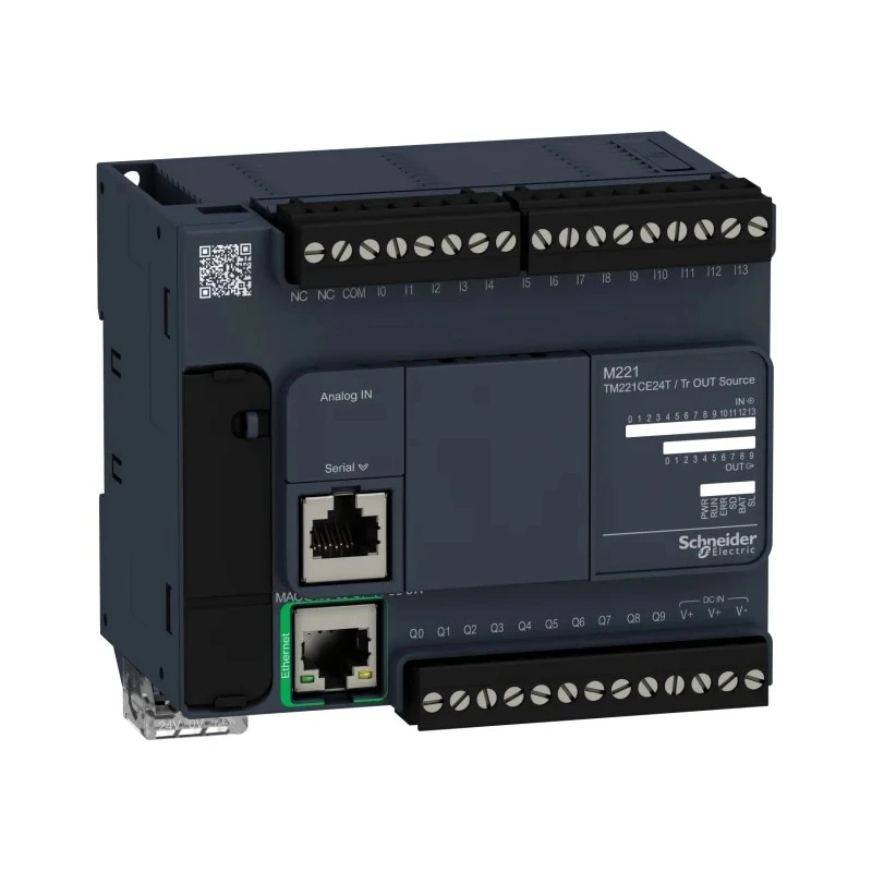 Schneider Electric Modicon M221 Series PLC CPU, 14-Input Analogue Input, 10 Digital Outputs, 500mA Output TM221CE24T