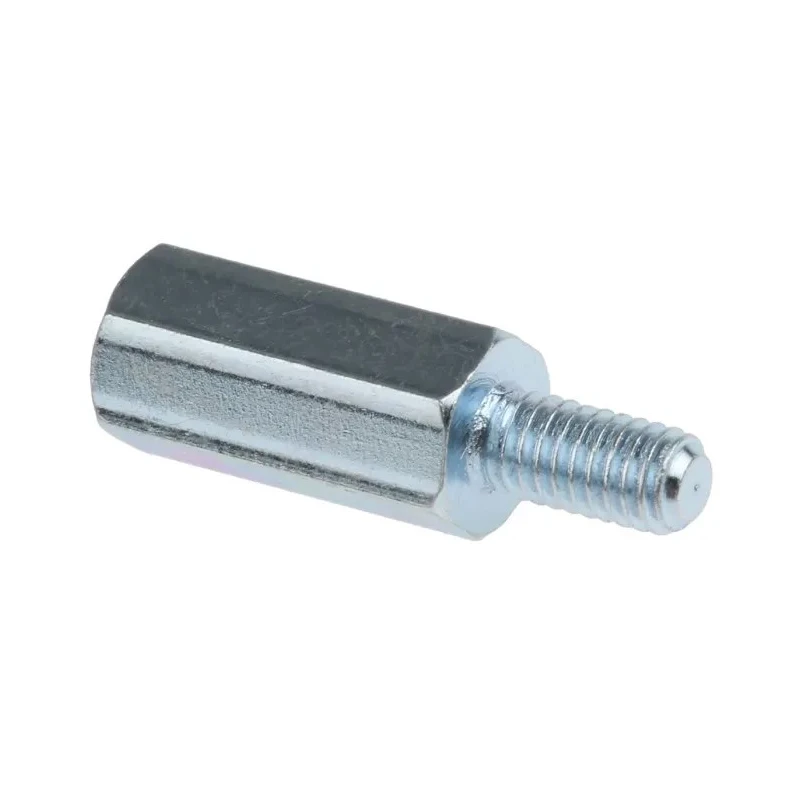 RS PRO M4 Hexagonal Zinc Plated Steel Standoff, 15 mm Body Length, 8 mm Stud Length, Male/Female Threaded 806-6562