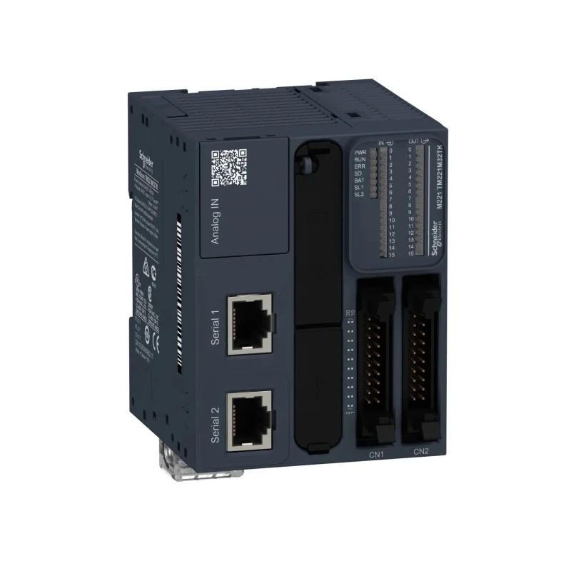 Schneider Electric Modicon M221 Series PLC CPU, 32-Input, Analogue Input, 16 Digital Outputs, 24V DC, Panel Mount TM221M32TK