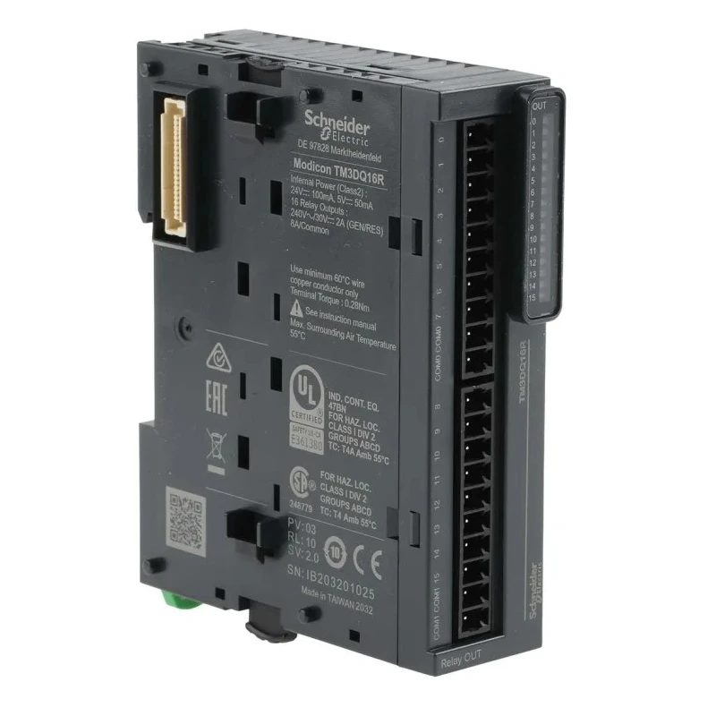 Schneider Electric PLC Digital Output Module TM3, DIN Rail Mount, 240V AC 30V DC, TM3DQ16R