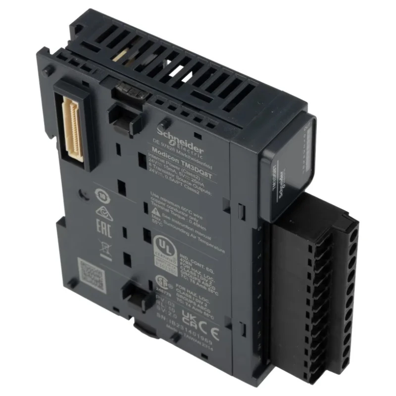 Schneider Electric PLC I/O Module 24V DC Output Voltage 8 Outputs Modicon TM TM3DQ8T