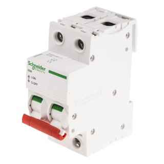 Schneider Electric Circuit Trip Panel DIN Rail 2P Switch Disconnector 125A for Acti 9 Isobar A SEA91252