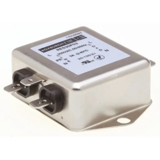 Roxburgh EMC Single Phase Chassis Mount RFI Filter 3 A 250V AC 400Hz Fast-On Termination RES30